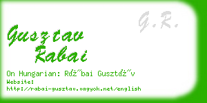gusztav rabai business card